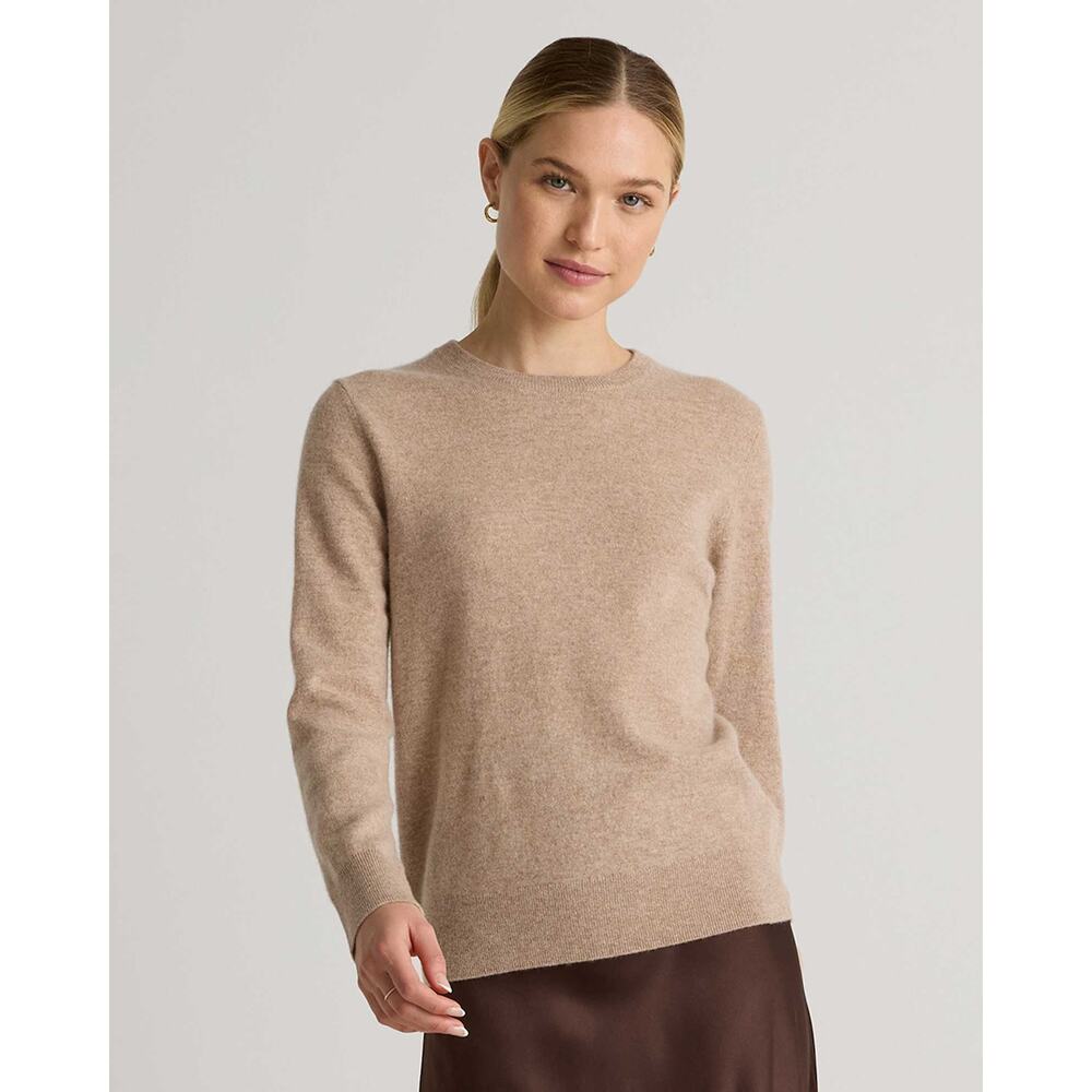 Quince Mongolian Cashmere Crewneck Sweater Oatmeal XL